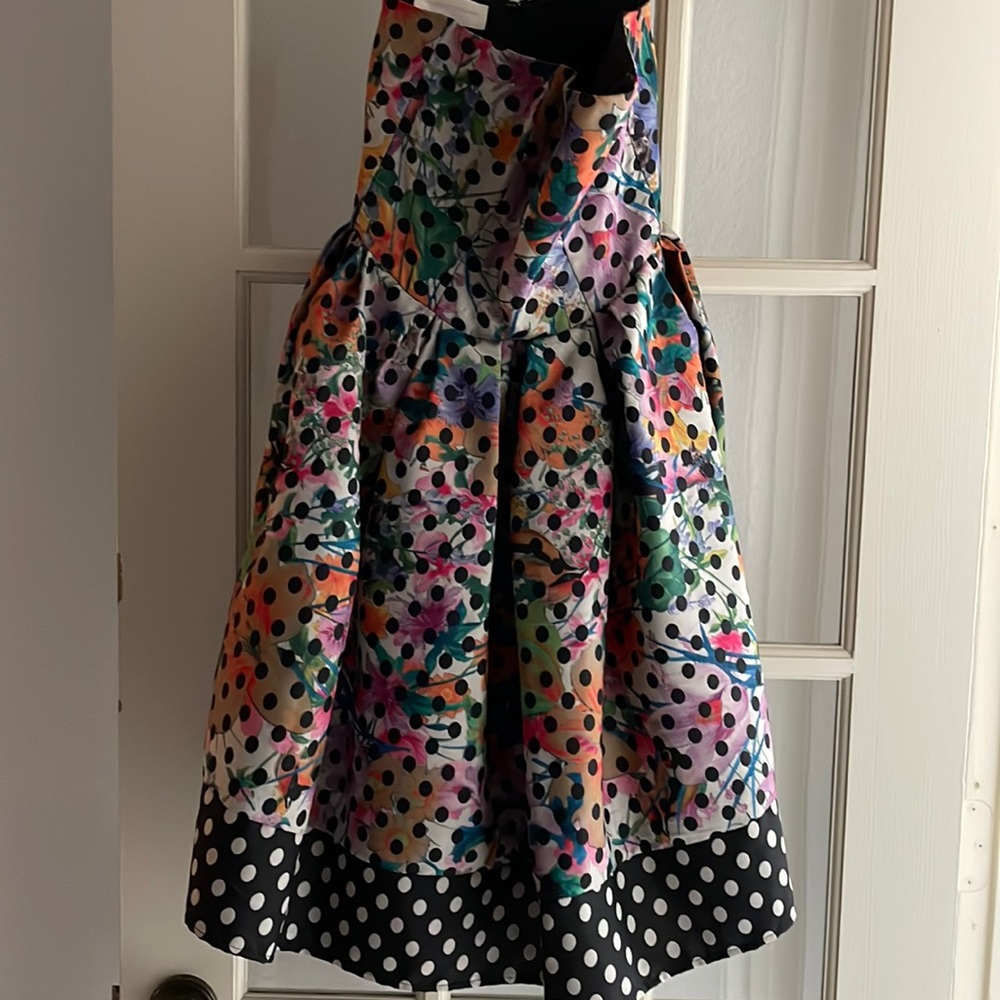 Anthropologie x Corey Lynn Calter Strapless Polkadot Cocktail Dress